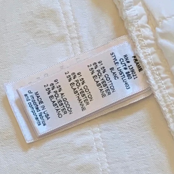 FRAME DENIM LE HIGH STRAIGHT Laced Ankle Jeans in Blanc Size 29 - Picture 9 of 10